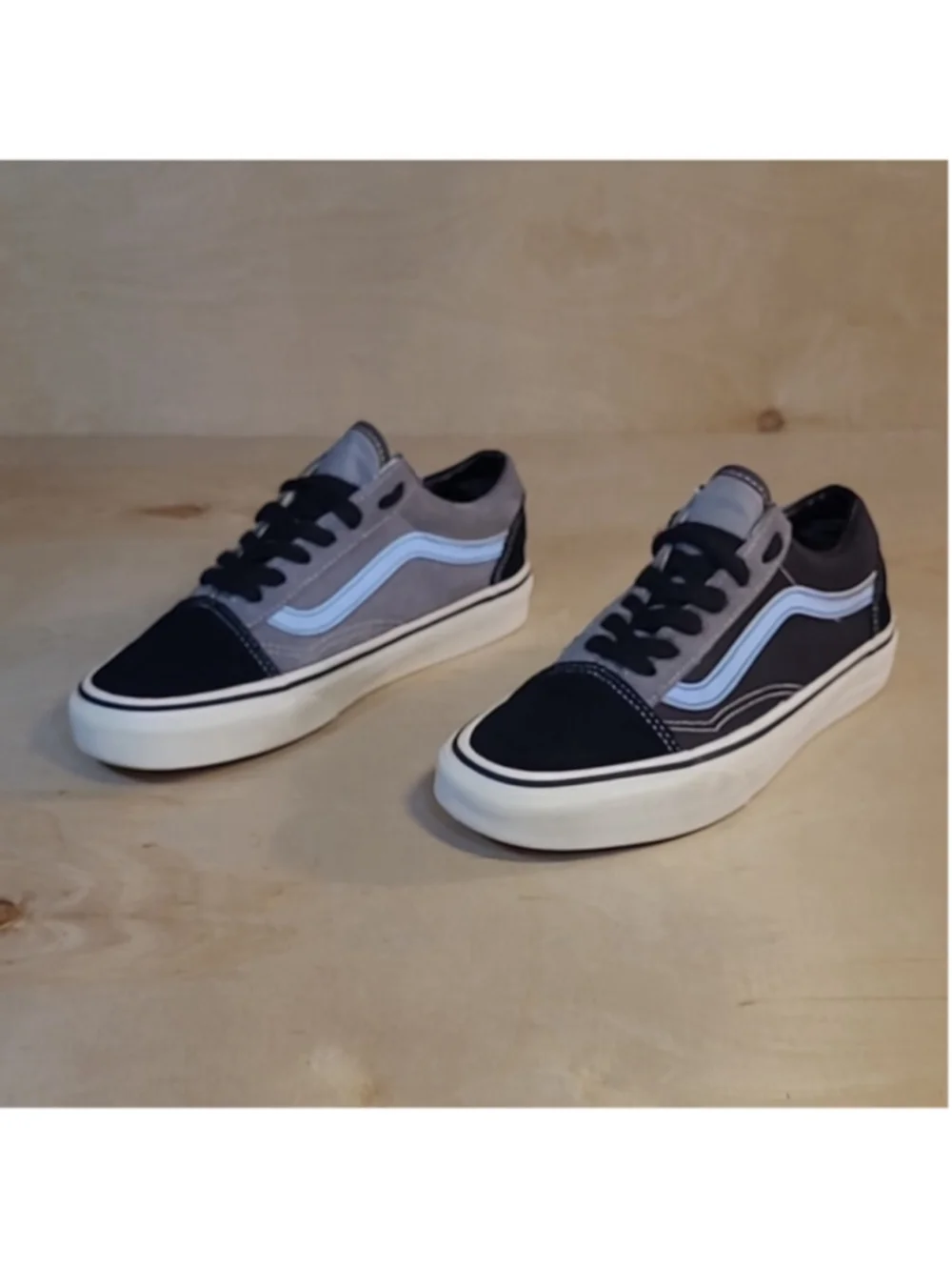 Vans Old Skool Low Tops Casual Skateboarding Shoes Unisex Black Gray 5 Men's